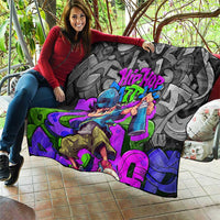 Hip Hop Battle Quilt Spray Can Kid Character and Colorful Graffiti Street Art Design - Wonder Print Shop