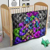 Hip Hop Battle Quilt Spray Can Kid Character and Colorful Graffiti Street Art Design - Wonder Print Shop