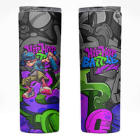 Hip Hop Battle Skinny Tumbler Spray Can Kid Character and Colorful Graffiti Street Art Design - Wonder Print Shop