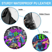 Hip Hop Battle Spare Tire Cover Spray Can Kid Character and Colorful Graffiti Street Art Design - Wonder Print Shop