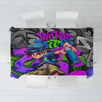 Hip Hop Battle Tablecloth Spray Can Kid Character and Colorful Graffiti Street Art Design - Wonder Print Shop