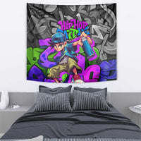 Hip Hop Battle Tapestry Spray Can Kid Character and Colorful Graffiti Street Art Design - Wonder Print Shop