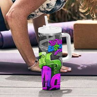 Hip Hop Battle Tumbler With Handle Spray Can Kid Character and Colorful Graffiti Street Art Design - Wonder Print Shop