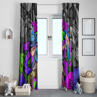 Hip Hop Battle Window Curtain Spray Can Kid Character and Colorful Graffiti Street Art Design - Wonder Print Shop