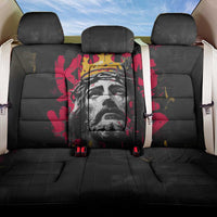 Jesus Graffiti Design Back Car Seat Cover Crowned Portrait and Urban Street Art Style in Red Yellow Black Theme - Wonder Print Shop