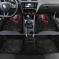 Jesus Graffiti Design Car Mats Crowned Portrait and Urban Street Art Style in Red Yellow Black Theme - Wonder Print Shop