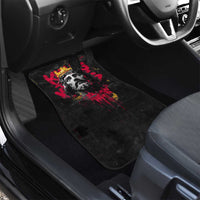 Jesus Graffiti Design Car Mats Crowned Portrait and Urban Street Art Style in Red Yellow Black Theme - Wonder Print Shop