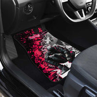 Hip Hop Graffiti Design Car Mats Sitting Hooded Figure and Red Black Street Art Elements - Wonder Print Shop
