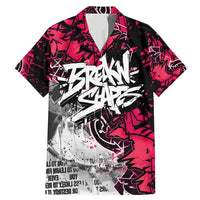 Hip Hop Graffiti Design Family Matching Mermaid Dress and Hawaiian Shirt Sitting Hooded Figure and Red Black Street Art Elements - Wonder Print Shop