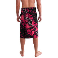 Hip Hop Graffiti Design Lavalava Sitting Hooded Figure and Red Black Street Art Elements - Wonder Print Shop