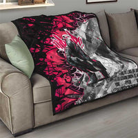 Hip Hop Graffiti Design Quilt Sitting Hooded Figure and Red Black Street Art Elements - Wonder Print Shop