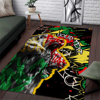 Lion King Africa Graffiti Street Art Area Rug Bold Text and Neon Colors Design - Wonder Print Shop
