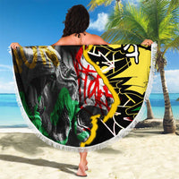 Lion King Africa Graffiti Street Art Beach Blanket Bold Text and Neon Colors Design - Wonder Print Shop