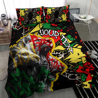 Lion King Africa Graffiti Street Art Bedding Set Bold Text and Neon Colors Design - Wonder Print Shop