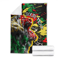 Lion King Africa Graffiti Street Art Blanket Bold Text and Neon Colors Design - Wonder Print Shop