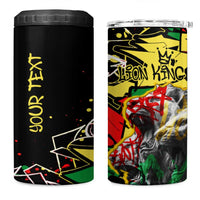 Lion King Africa Graffiti Street Art 4 in 1 Can Cooler Tumbler Bold Text and Neon Colors Design - Wonder Print Shop