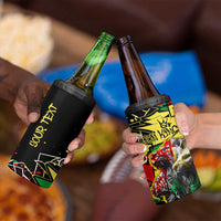 Lion King Africa Graffiti Street Art 4 in 1 Can Cooler Tumbler Bold Text and Neon Colors Design - Wonder Print Shop