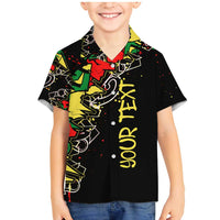 Lion King Africa Graffiti Street Art Family Matching Mermaid Dress and Hawaiian Shirt Bold Text and Neon Colors Design - Wonder Print Shop