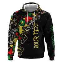 Lion King Africa Graffiti Street Art Hoodie Bold Text and Neon Colors Design - Wonder Print Shop