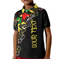 Lion King Africa Graffiti Street Art Kid Polo Shirt Bold Text and Neon Colors Design - Wonder Print Shop