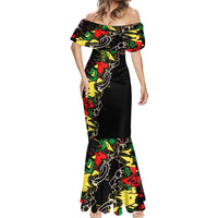 Lion King Africa Graffiti Street Art Mermaid Dress Bold Text and Neon Colors Design - Wonder Print Shop