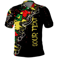 Lion King Africa Graffiti Street Art Polo Shirt Bold Text and Neon Colors Design - Wonder Print Shop
