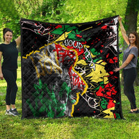Lion King Africa Graffiti Street Art Quilt Bold Text and Neon Colors Design - Wonder Print Shop
