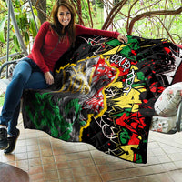 Lion King Africa Graffiti Street Art Quilt Bold Text and Neon Colors Design - Wonder Print Shop