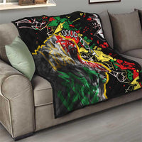 Lion King Africa Graffiti Street Art Quilt Bold Text and Neon Colors Design - Wonder Print Shop