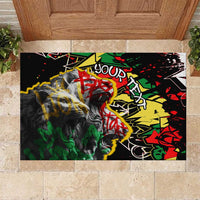 Lion King Africa Graffiti Street Art Rubber Doormat Bold Text and Neon Colors Design - Wonder Print Shop