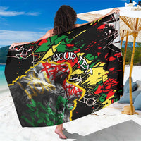 Lion King Africa Graffiti Street Art Sarong Bold Text and Neon Colors Design - Wonder Print Shop