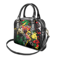 Lion King Africa Graffiti Street Art Shoulder Handbag Bold Text and Neon Colors Design - Wonder Print Shop