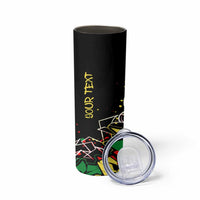 Lion King Africa Graffiti Street Art Skinny Tumbler Bold Text and Neon Colors Design - Wonder Print Shop