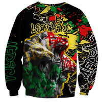 Lion King Africa Graffiti Street Art Sweatshirt Bold Text and Neon Colors Design - Wonder Print Shop