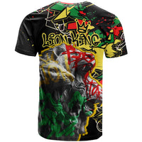 Lion King Africa Graffiti Street Art T Shirt Bold Text and Neon Colors Design - Wonder Print Shop