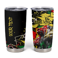 Lion King Africa Graffiti Street Art Tumbler Cup Bold Text and Neon Colors Design - Wonder Print Shop