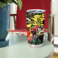 Lion King Africa Graffiti Street Art Tumbler Cup Bold Text and Neon Colors Design - Wonder Print Shop