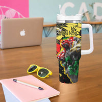 Lion King Africa Graffiti Street Art Tumbler With Handle Bold Text and Neon Colors Design - Wonder Print Shop