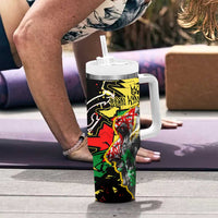 Lion King Africa Graffiti Street Art Tumbler With Handle Bold Text and Neon Colors Design - Wonder Print Shop