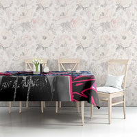 Statue of Liberty Graffiti Street Art Tablecloth America Text and 4th of July Theme in Red White and Blue Design - Wonder Print Shop