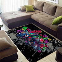 Teddy Bear Hip Hop Graffiti Street Art Area Rug Crown Shades and Colorful Spray Paint Design - Wonder Print Shop