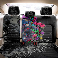 Teddy Bear Hip Hop Graffiti Street Art Back Car Seat Cover Crown Shades and Colorful Spray Paint Design - Wonder Print Shop