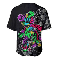 Teddy Bear Hip Hop Graffiti Street Art Baseball Jersey Crown Shades and Colorful Spray Paint Design - Wonder Print Shop