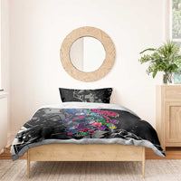 Teddy Bear Hip Hop Graffiti Street Art Bedding Set Crown Shades and Colorful Spray Paint Design - Wonder Print Shop