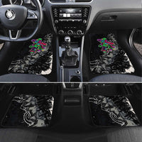 Teddy Bear Hip Hop Graffiti Street Art Car Mats Crown Shades and Colorful Spray Paint Design - Wonder Print Shop