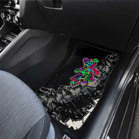 Teddy Bear Hip Hop Graffiti Street Art Car Mats Crown Shades and Colorful Spray Paint Design - Wonder Print Shop