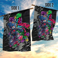 Teddy Bear Hip Hop Graffiti Street Art Garden Flag Crown Shades and Colorful Spray Paint Design - Wonder Print Shop