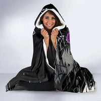 Teddy Bear Hip Hop Graffiti Street Art Hooded Blanket Crown Shades and Colorful Spray Paint Design - Wonder Print Shop