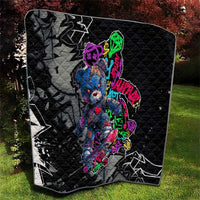 Teddy Bear Hip Hop Graffiti Street Art Quilt Crown Shades and Colorful Spray Paint Design - Wonder Print Shop