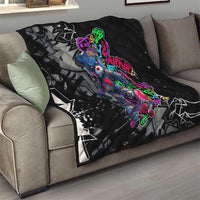 Teddy Bear Hip Hop Graffiti Street Art Quilt Crown Shades and Colorful Spray Paint Design - Wonder Print Shop